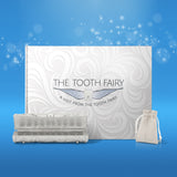 Tooth Fairy Collection Gifts including the book 'A Visit From The Tooth Fairy' with an elegant design and a tooth pouch, perfect for kids celebrating losing their baby teeth.